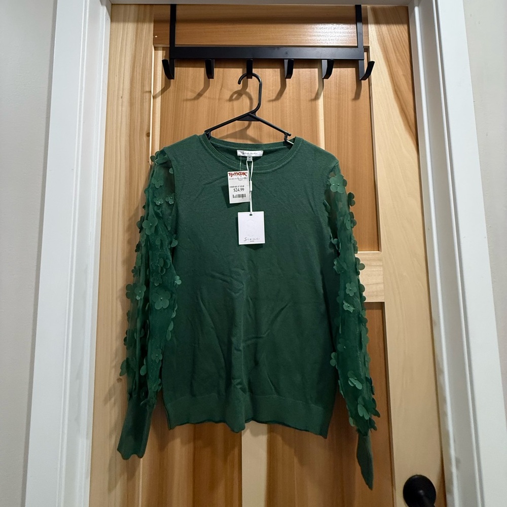 Sioni Forest Green Knit Top